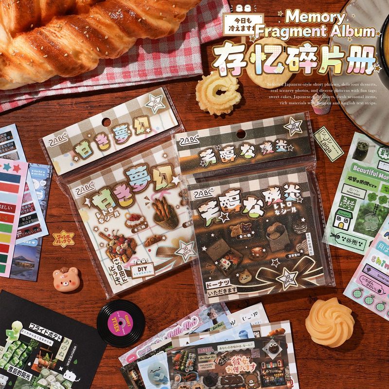 30 шт. винтажных бумажных накл – обзор и цена Snacks Food Labels