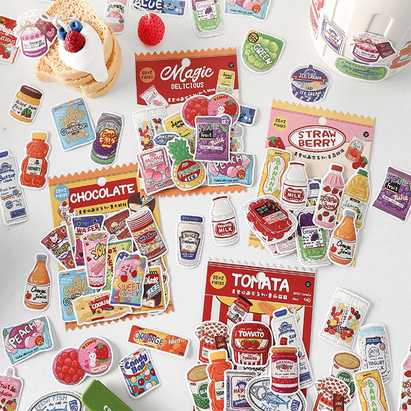 Милые наклейки с едой: винтажн – обзор и цена Snacks Food Labels